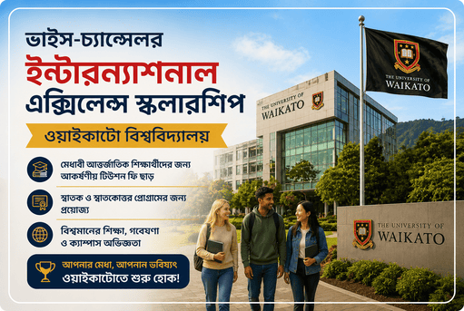 Vice-Chancellor’s International Excellence Scholarship at the University of Waikato Undergraduate Level-Partial Scholarship